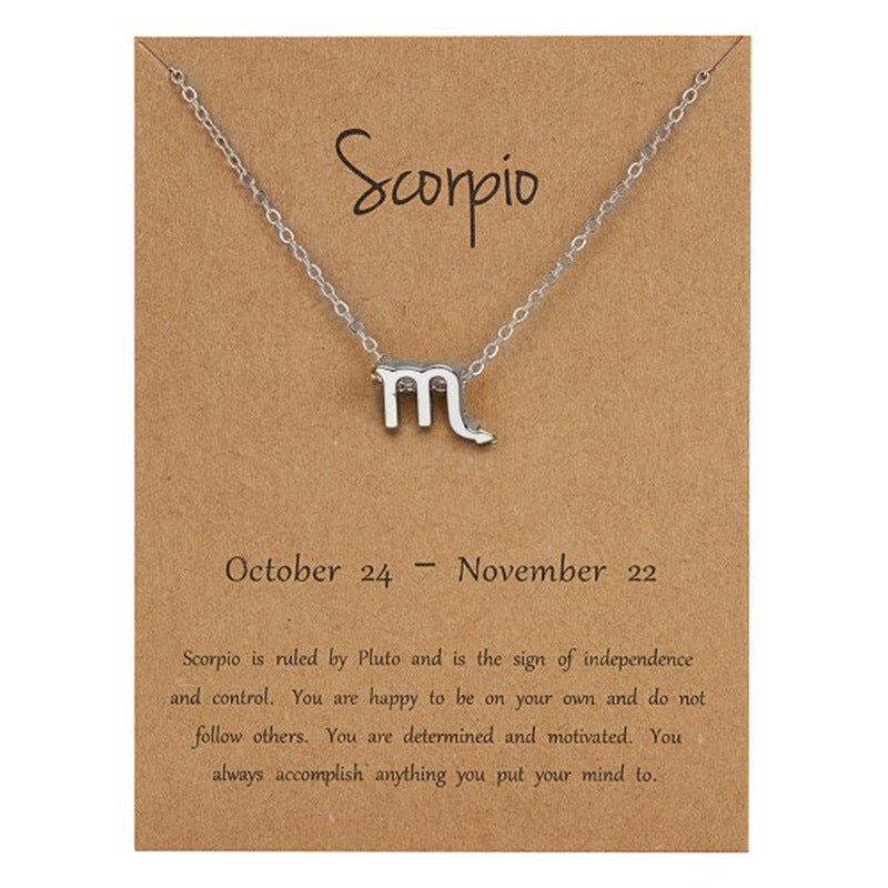 All 12 zodiac signs Chain with Card