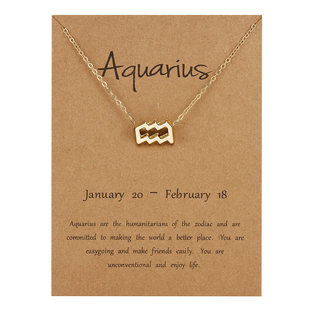 All 12 zodiac signs Chain with Card