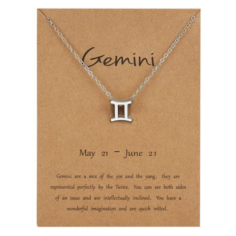 All 12 zodiac signs Chain with Card