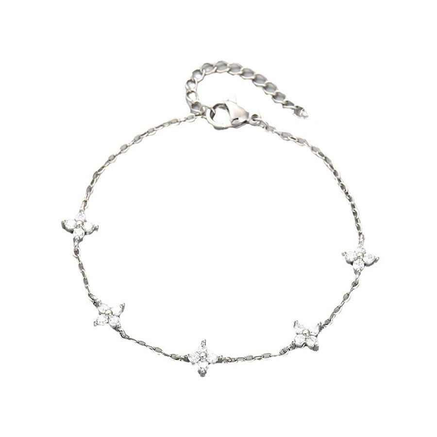 Four Leaf Clover Zircon Bracelet