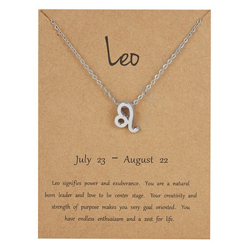 All 12 zodiac signs Chain with Card