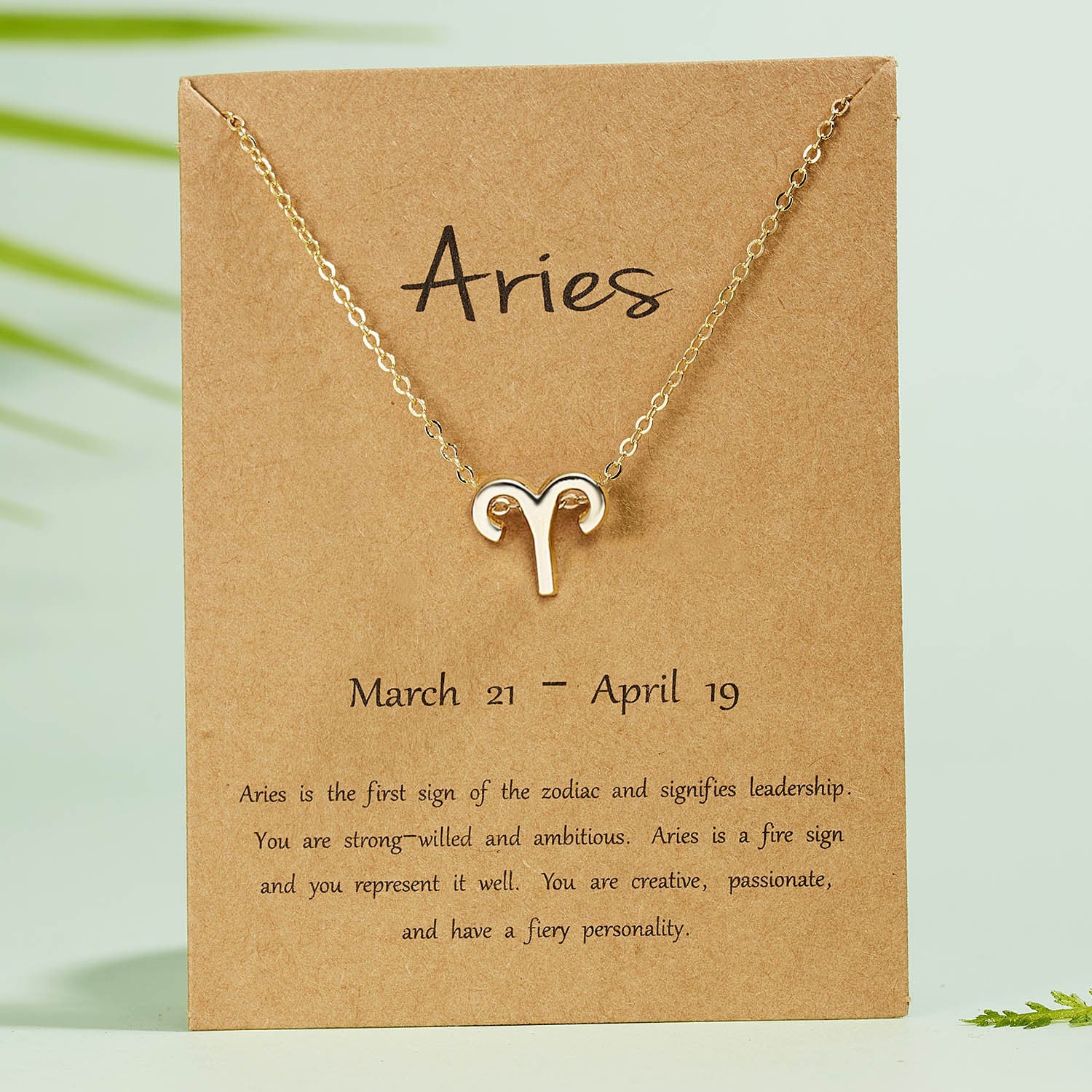 All 12 zodiac signs Chain with Card