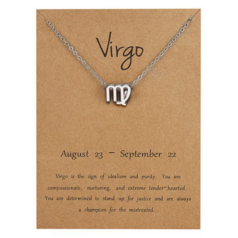 All 12 zodiac signs Chain with Card