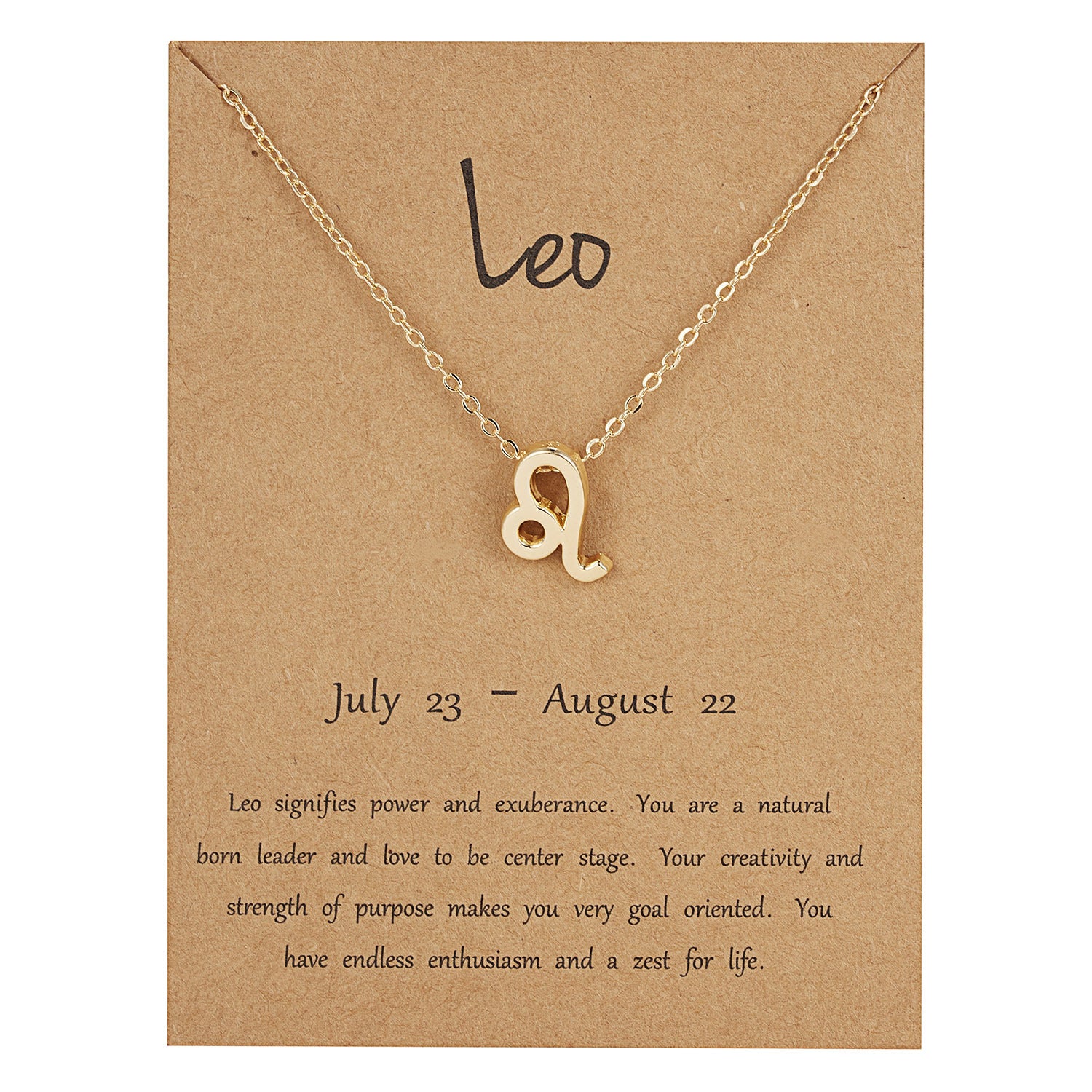 All 12 zodiac signs Chain with Card